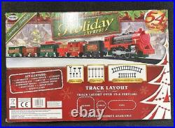 EZTEC Holiday Express 54pc Christmas Train Set NEW plays Christmas Song