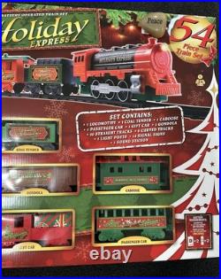 EZTEC Holiday Express 54pc Christmas Train Set NEW plays Christmas Song