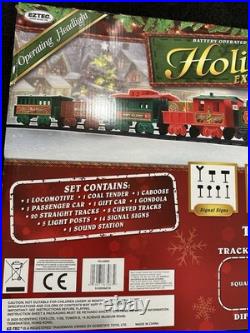 EZTEC Holiday Express 54pc Christmas Train Set NEW plays Christmas Song