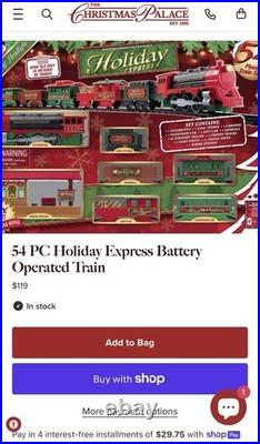 EZTEC Holiday Express 54pc Christmas Train Set NEW plays Christmas Song