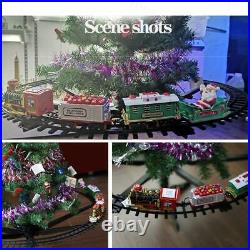 Electric Christmas Simulating Train Set Toy with Lights and Music