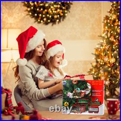 Electric Christmas Train Set Tree Surround Track With Music Light Santa Claus