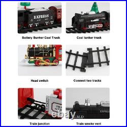 Electric Christmas Train Set Tree Surround Track With Music Light Santa Claus