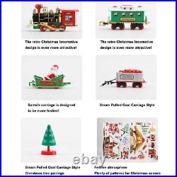 Electric Christmas Train Set Tree Surround Track With Music Light Santa Claus