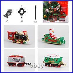 Electric Christmas Train Set Tree Surround Track With Music Light Santa Claus