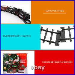 Electric Christmas Train Set Tree Surround Track With Music Light Santa Claus Toy