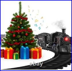 Electric Train Set for Kids Metal Alloy Christmas Train Toys Steam Locomotive