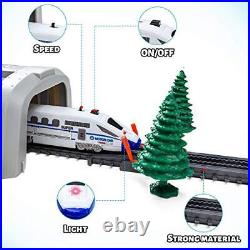 Electric Train Set for Kids for Holidays Around Christmas Tree Tracks High