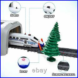 Electric Train Set for Kids for Holidays Around Christmas Tree with Tracks