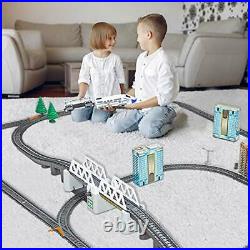 Electric Train Set for Kids for Holidays Around Christmas Tree with Tracks
