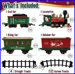 Electric Train Set with Lights & Sounds Perfect Holiday Gift for Ages 3+