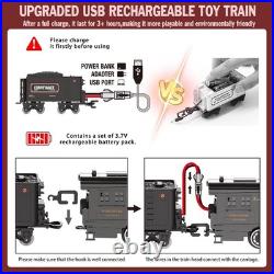 Electric Train Sets Large, Red Rechargeable Set Luxury Tracks