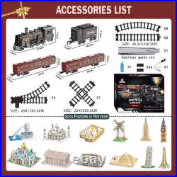 Electric Train Sets Large, Red Rechargeable Set Luxury Tracks