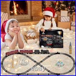 Electric Train Sets Large, Red Rechargeable Set Luxury Tracks