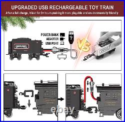 Electric Train Sets Metal Alloy Christmas Locomotive, Tracks, Light & Sounds