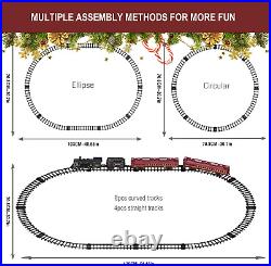 Electric Train Sets Metal Alloy Christmas Locomotive, Tracks, Light & Sounds