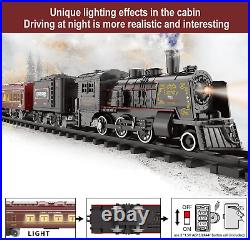 Electric Train Sets Metal Alloy Christmas Locomotive, Tracks, Light & Sounds