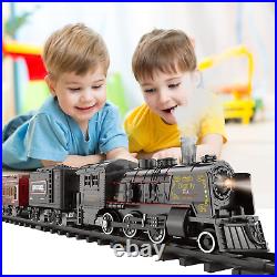 Electric Train Sets Metal Alloy Christmas Locomotive, Tracks, Light & Sounds