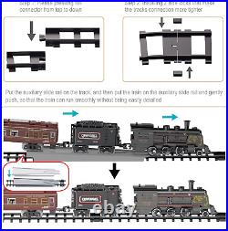 Electric Train Sets Metal Alloy Christmas Locomotive, Tracks, Light & Sounds