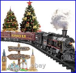 Electric Train Sets Metal Alloy Christmas Locomotive, Tracks, Light & Sounds