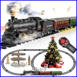 Electric Train Sets Remote Control for Kids Christmas Train Toys Steam Locomo