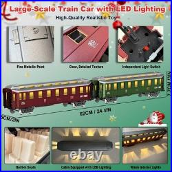 Electric Train Sets Remote Control for Kids Christmas Train Toys Steam Locomo