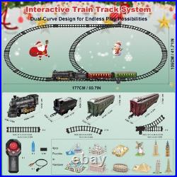 Electric Train Sets Remote Control for Kids Christmas Train Toys Steam Locomo