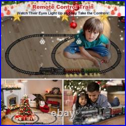 Electric Train Sets Remote Control for Kids Christmas Train Toys Steam Locomo