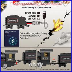 Electric Train Sets Remote Control for Kids Metal Alloy Christmas Train Toys Ste