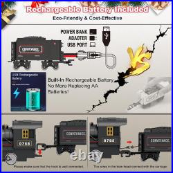 Electric Train Sets Remote Control for Kids Metal Alloy Christmas Train Toys Ste