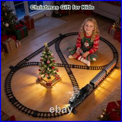 Electric Train Sets Remote Control for Kids Metal Alloy Christmas Train Toys Ste
