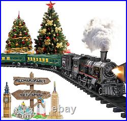 Electric Train Sets for Boys Girls Metal Alloy Christmas Trains Toys Steam Locom
