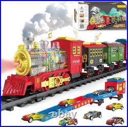 Electric Train Sets for Kids Christmas Train Toys Steam Locomotive