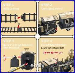 Electric Train Sets for Kids Christmas Train Toys Steam Locomotive