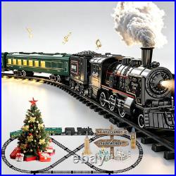 Electric Train Sets for Kids Metal Alloy Christmas Train Toys Steam Locomotive