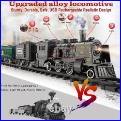 Electric Train Sets for Kids Metal Alloy Christmas Train Toys Steam Locomotive