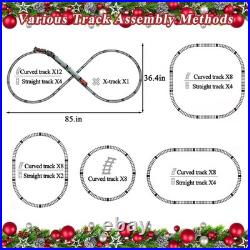 Electric Train Sets for Kids Metal Alloy Christmas Train Toys Steam Locomotive