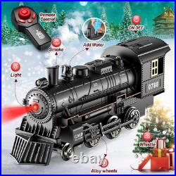 Electric Train Sets for Kids Metal Alloy Christmas Train Toys Steam Locomotive
