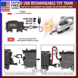 Electric Train Sets for Kids Metal Alloy Christmas Train Toys Steam Locomotive