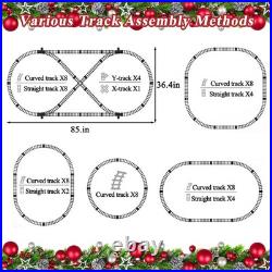 Electric Train Sets for Kids Metal Alloy Christmas Train Toys Steam Locomotive