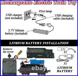 Electric Train Sets for Kids Metal Alloy Christmas Train Toys Steam Locomotive