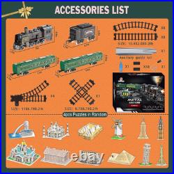 Electric Train Sets for Kids Metal Alloy Christmas Train Toys Steam Locomotive
