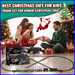 Electric Train Sets for Kids Metal Alloy Christmas Train Toys Steam Locomotive