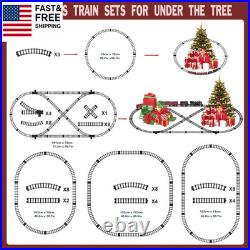 Electric Train Sets for Kids Metal Alloy Christmas Train Toys Steam Locomotive