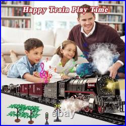 Electric Train Sets for Kids Metal Alloy Christmas Train Toys Steam Locomotive