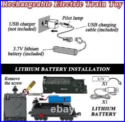 Electric Train Sets for Kids Metal Alloy Christmas Train Toys Steam Locomotive