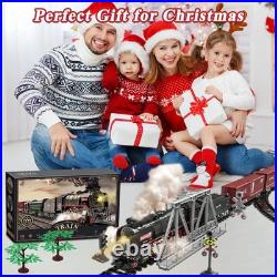 Electric Train Sets for Kids Metal Alloy Christmas Train Toys Steam Locomotive