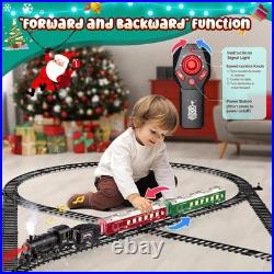 Electric Train Sets for Kids Metal Alloy Christmas Train Toys Steam Locomotive
