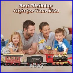 Electric Train Sets for Kids Metal Alloy Christmas Train Toys Steam Locomotive