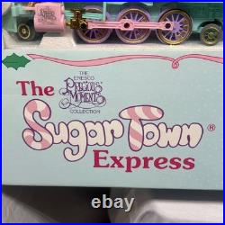 Enesco Precious Moments Sugar Town Holiday Express Train Set + Cars CIB VINTAGE